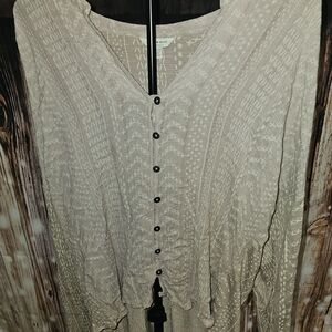 Lucky Brand Light Tan Textured Cardigan